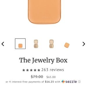 NWT - Samara Travel Jewelry Box in Beige